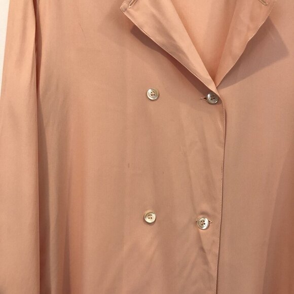 Emporio Armani Silk Blend Double Breasted Button Front Long Sleeve Blouse 40 - Picture 12 of 12